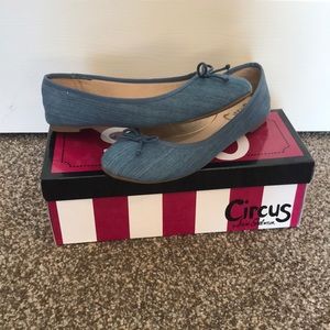 Denim ballet flats